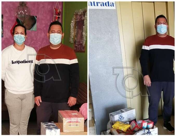 Francisco González, de la Asociación Guillermo Casañas Gil, con Verónica Hernández/TA.